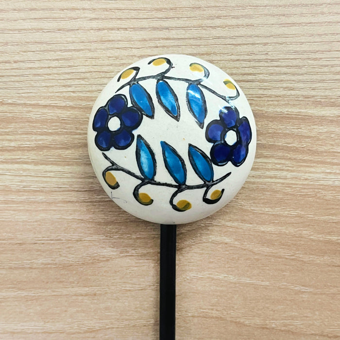 Floral Print Ceramic & Iron Wall Hook Online 4