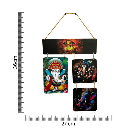 Multicolored Lord Ganesh Wall Hanging Decor