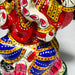 Handcrafted Meenakari Mukut Ganesha Metal Statue