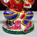 Handcrafted Meenakari Mukut Ganesha Metal Statue