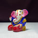 Handpainted Metal Ganesha Statue for Temple Decor