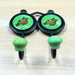 Green Color Deer Print Dual Hook Ceramic & Iron Key Holder 5