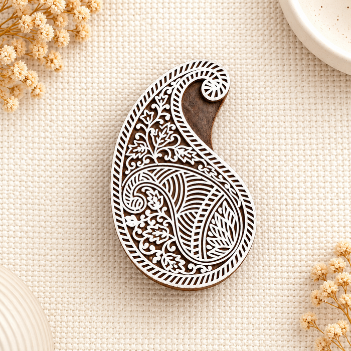Hand Carved Wooden Printing Blocks | Set of 4 Traditional Designs