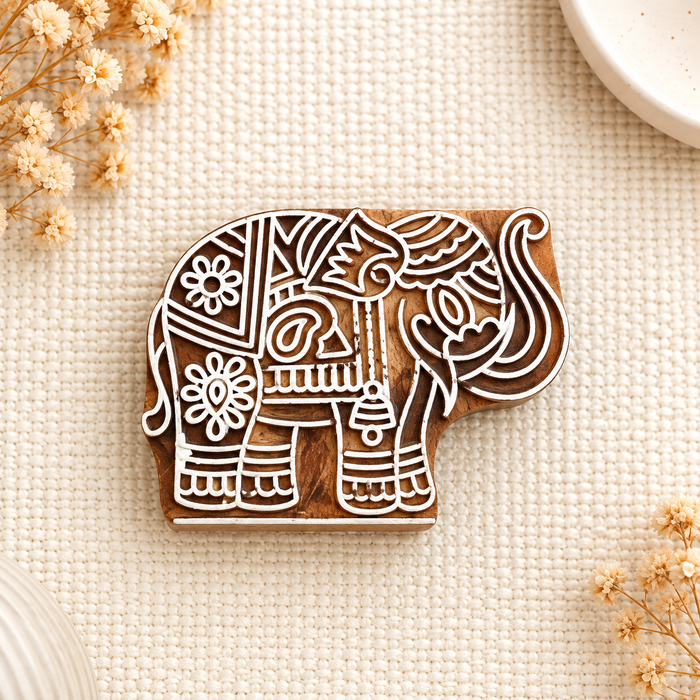Hand Carved Wooden Printing Blocks | Set of 4 Traditional Designs