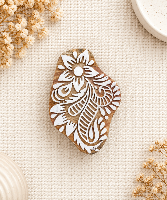 Hand Carved Wooden Printing Blocks | Set of 4 Traditional Designs