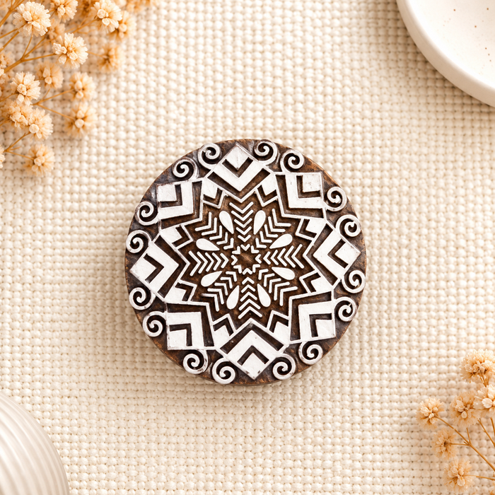 Hand Carved Wooden Printing Blocks | Set of 4 Traditional Designs