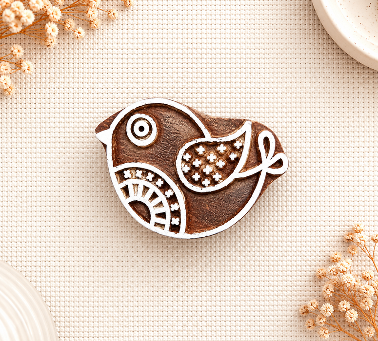 Hand Carved Wooden Printing Blocks | Set of 7 Traditional Designs