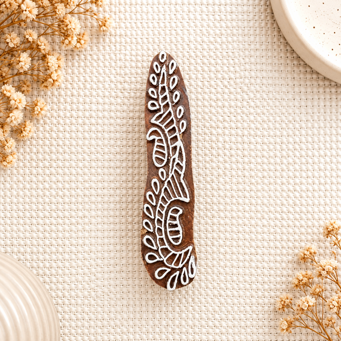 Hand Carved Wooden Printing Blocks | Set of 7 Traditional Designs