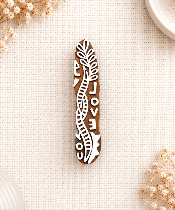 Hand Carved Wooden Printing Blocks | Set of 7 Traditional Designs