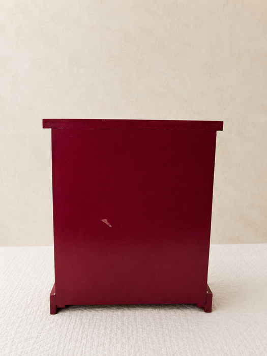 Hand Painted Wooden 3 Drawer Cabinet | Traditional Indian Floral Decor