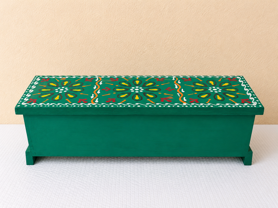 Hand Painted Wooden Drawer Cabinet | Traditional Indian Handmade Storage
