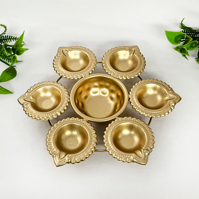 Handcrafted Decorative Diya Urli Bowl & Tea Light Candles Holder 1