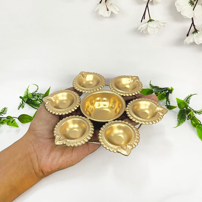 Handcrafted Decorative Diya Urli Bowl & Tea Light Candles Holder 8