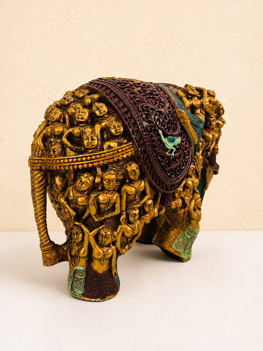 Handcrafted Indian Elephant Sculpture | Traditional Decorative Showpiece