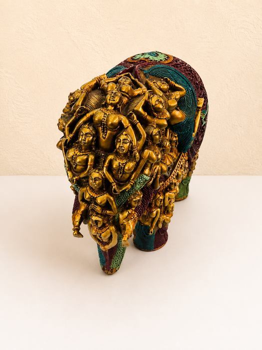 Handcrafted Indian Elephant Sculpture | Traditional Decorative Showpiece