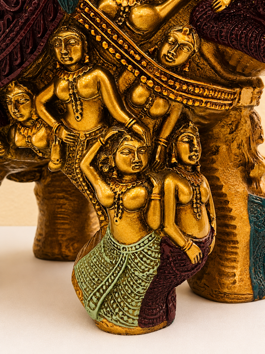 Handcrafted Indian Elephant Sculpture | Traditional Decorative Showpiece