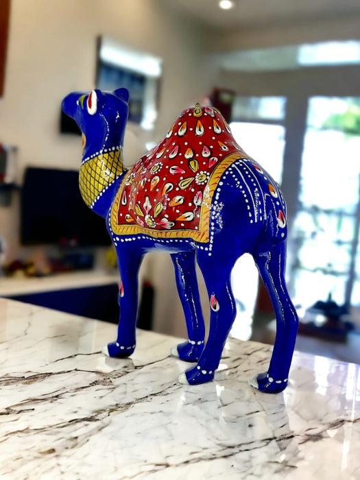 Handcrafted Meenakari Metal Camel Statue