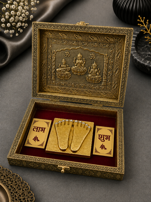 Handcrafted Radha Krishna Shiv Parvati Jalabhishek Temple Box