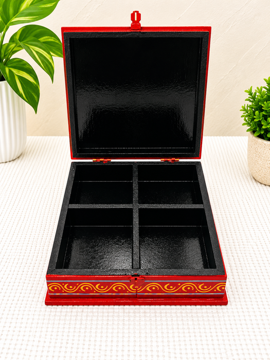 Handcrafted Wooden Camel Design Storage Box, Hand Painted Indian Traditional Decor