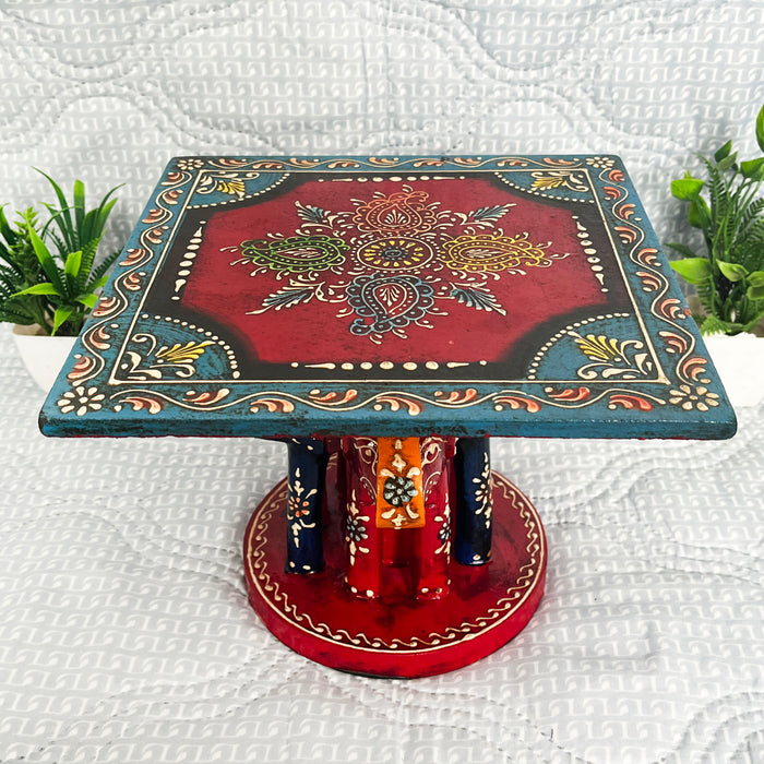 Handcrafted Wooden Elephant Design Table