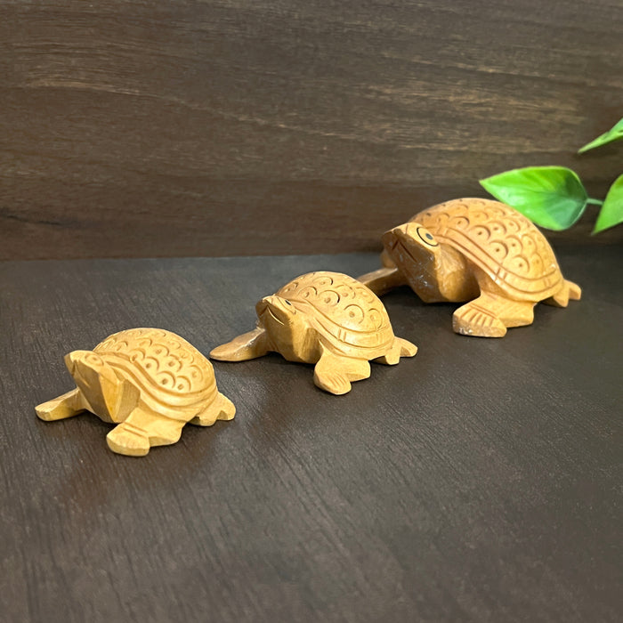 Handcrafted Wooden Tortoise Set 1