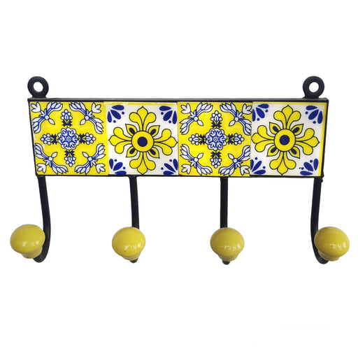 Yellow Ceramic Iron Key Hangers
