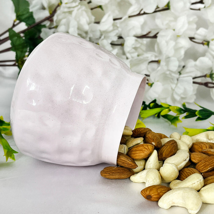 Elegant Pink Ceramic Storage Jar with Floral Lid | Decorative Multipurpose Container