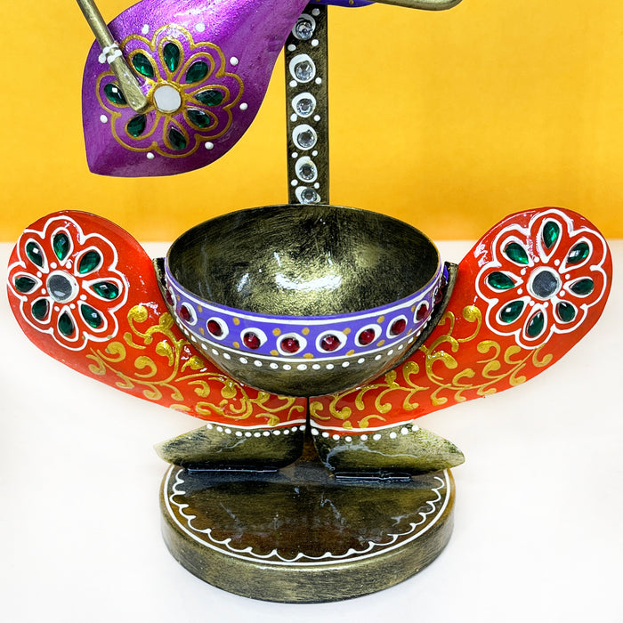 Krishna Ji Metal Tea Light Candle Holder  | Candle Holder