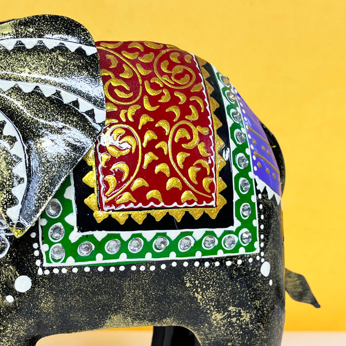 Handcrafted Metal Elephant Candle Holder | Decorative Iron Elephant Tealight Stand for Home Décor