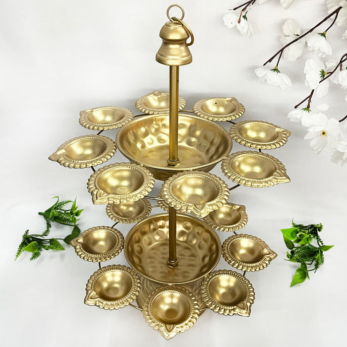 Elevate your home decor with this exquisite 3-tier urli bowl set