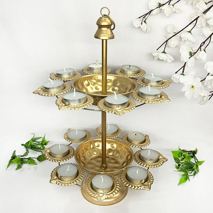 Elevate your home decor with this exquisite 3-tier urli bowl set