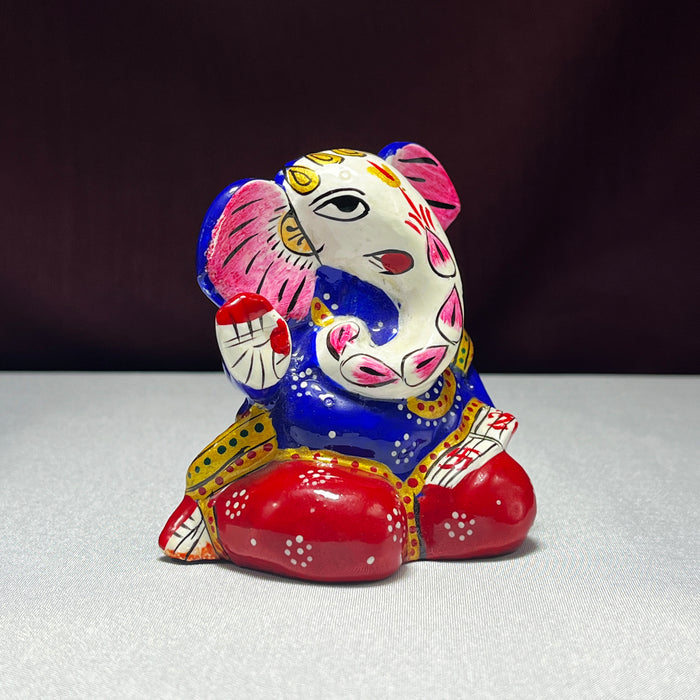 Handmade Colorful Metal Ganesha Statue