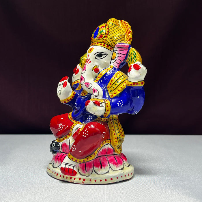 Handcrafted Meenakari Metal Ganesha Statue