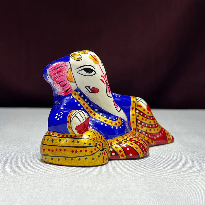 Multicolor Metal Sleeping Ganesha: A Symbol of Peace and Prosperity