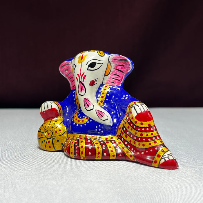 Multicolor Metal Sleeping Ganesha: A Symbol of Peace and Prosperity