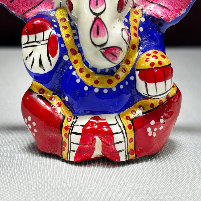 Handmade Metal Kaan Ganesh Statue  Traditional Decor, Durable and High-Quality Gift