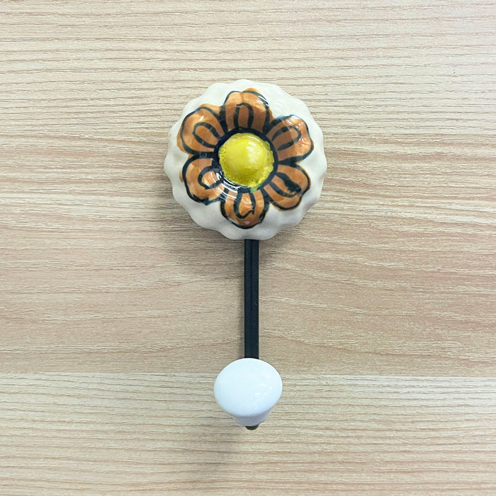 Stylish Ceramic Flower Key Hook – A Perfect Addition to Your Home