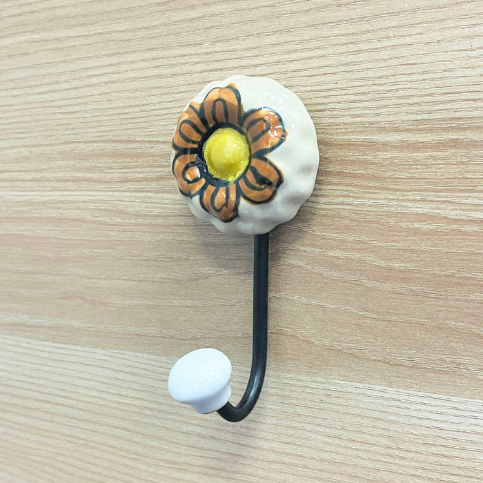 Stylish Ceramic Flower Key Hook – A Perfect Addition to Your Home