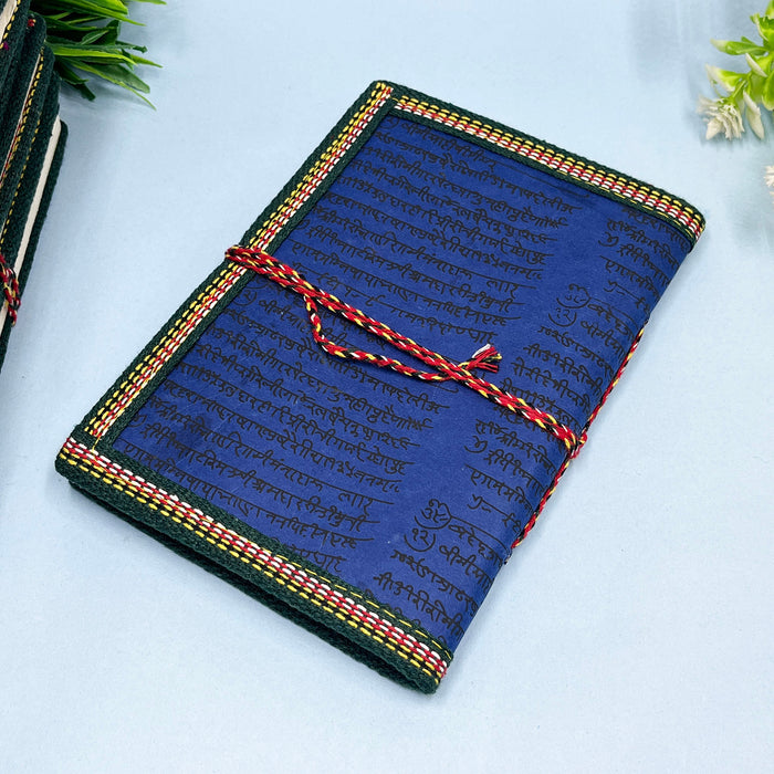 Handmade Cotton Paper Diary with Om Print - Perfect for Meditation and Journaling