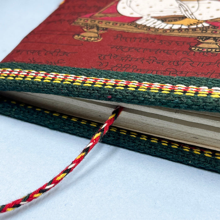 Handmade Cotton Paper Diary with Lord Ganesha Print – Perfect for Spiritual Writing &amp; Gifting