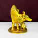 Metal Kamdhenu Cow and Calf Brass Sculpture