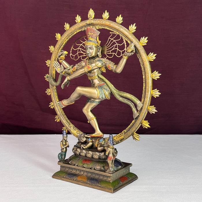 Copper Finish Dancing Shiva Nataraja Statue