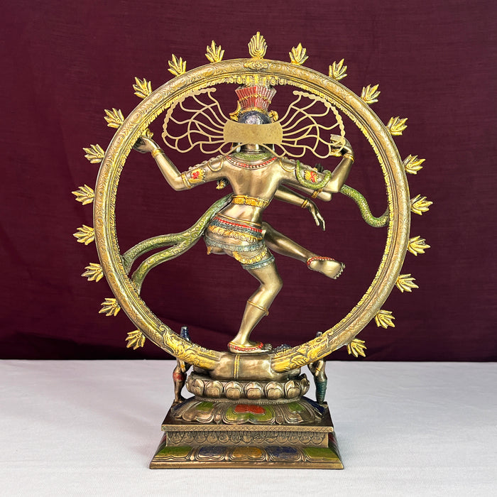 Copper Finish Dancing Shiva Nataraja Statue