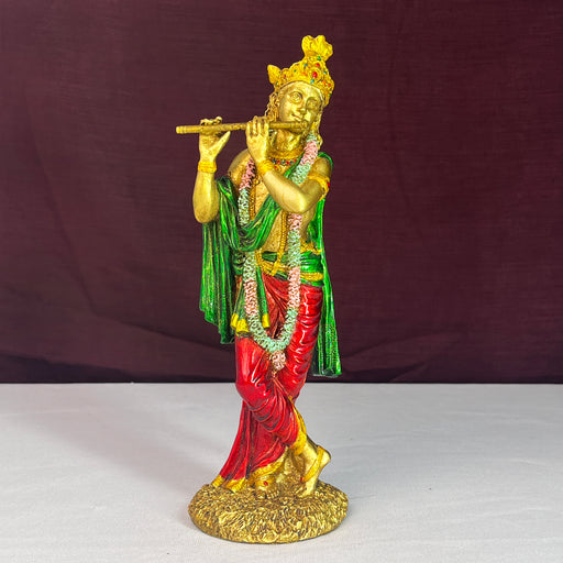 Lord Krishna Playing Flute Standing Idol