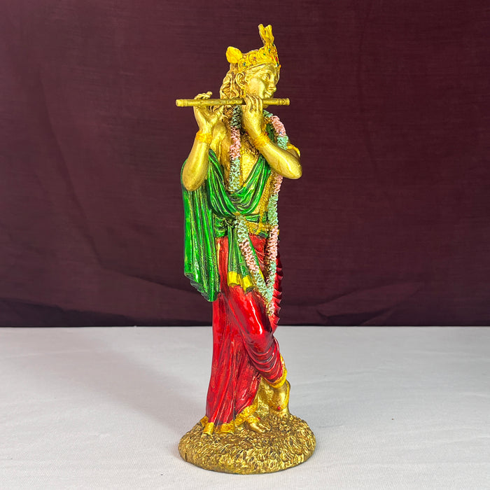 Lord Krishna Playing Flute Standing Idol