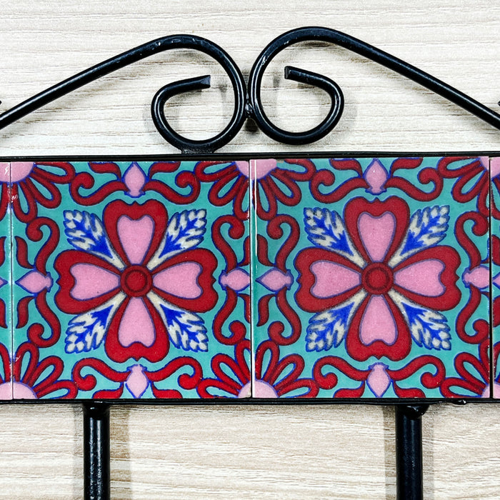 Charming Ceramic and Iron Wall Key Holder