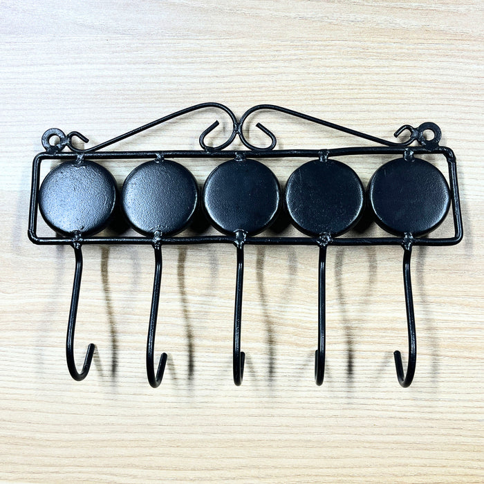 Chic Ceramic and Iron Wall Hook Organizer