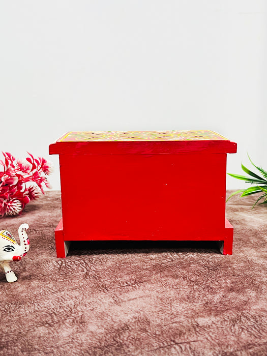 Handmade Wooden Hand-Painted 2 Drawer Chest – Ethnic Jewelry & Trinket Organizer Box