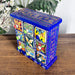 Buy Blue Color Handcrafted Wooden 9 Drawer Ceramic Box