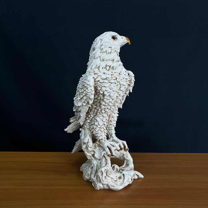 White Resign Eagle Sculpture